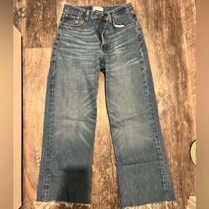 Zara high-waisted wide leg jeans